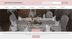 Desktop Screenshot of hochzeitsshopping.com